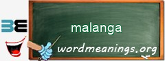 WordMeaning blackboard for malanga